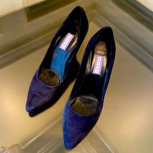PRIORI Navy Suede Pumps